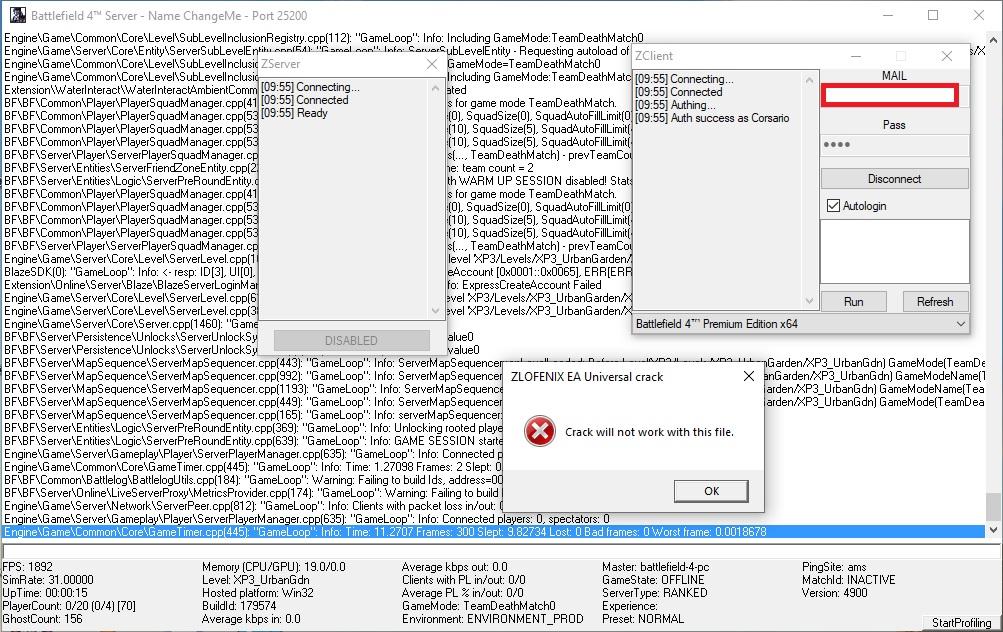 BF4 the server does not start - Servers Support - Help Q&A - ZLOFENIX Games